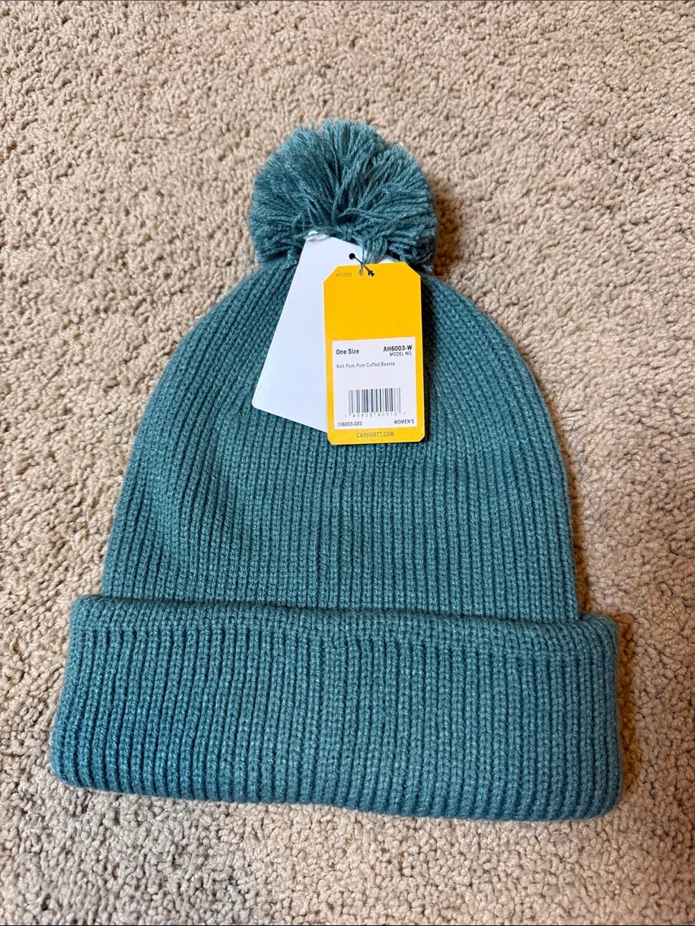 Carhartt | Women's Pom Beanie Teal Green | O/S